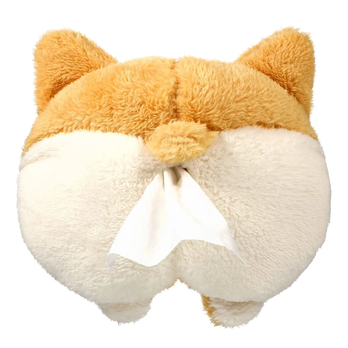 Yellow corgi butt shaped hanging pouch tissue box cover for car and home