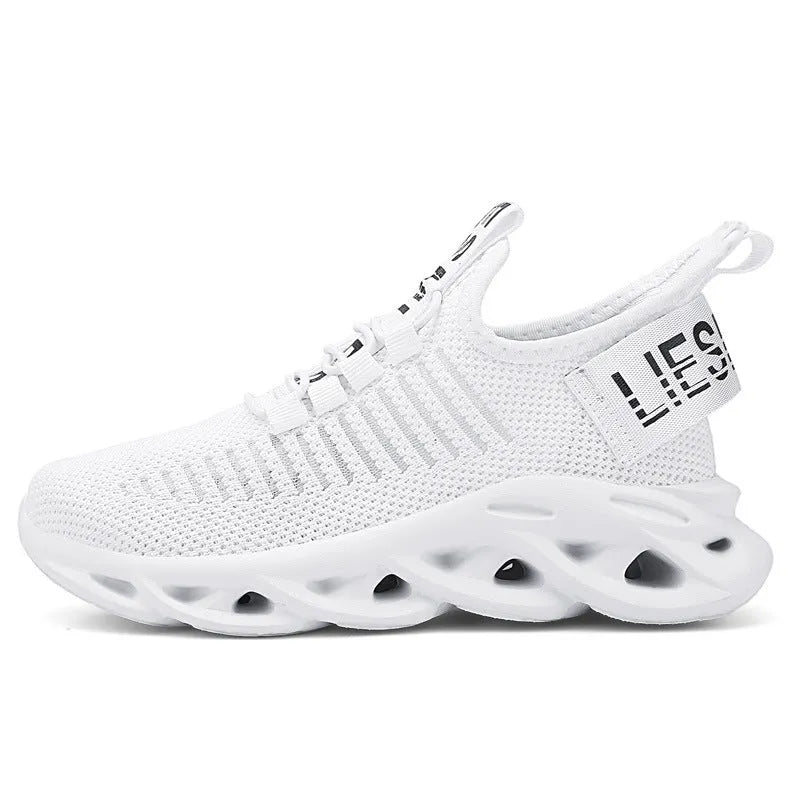 Children's coconut sneakers with Velcro fastening in black, khaki and white colour options