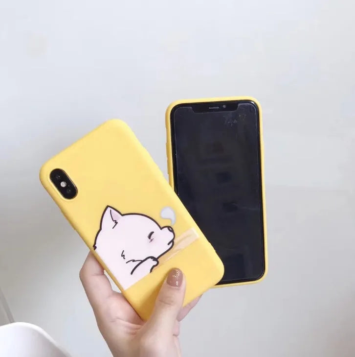 Cartoon giraffe phone case in soft TPU silicone for iPhone XR XS Max X 6 6S 7 8 Plus and other models