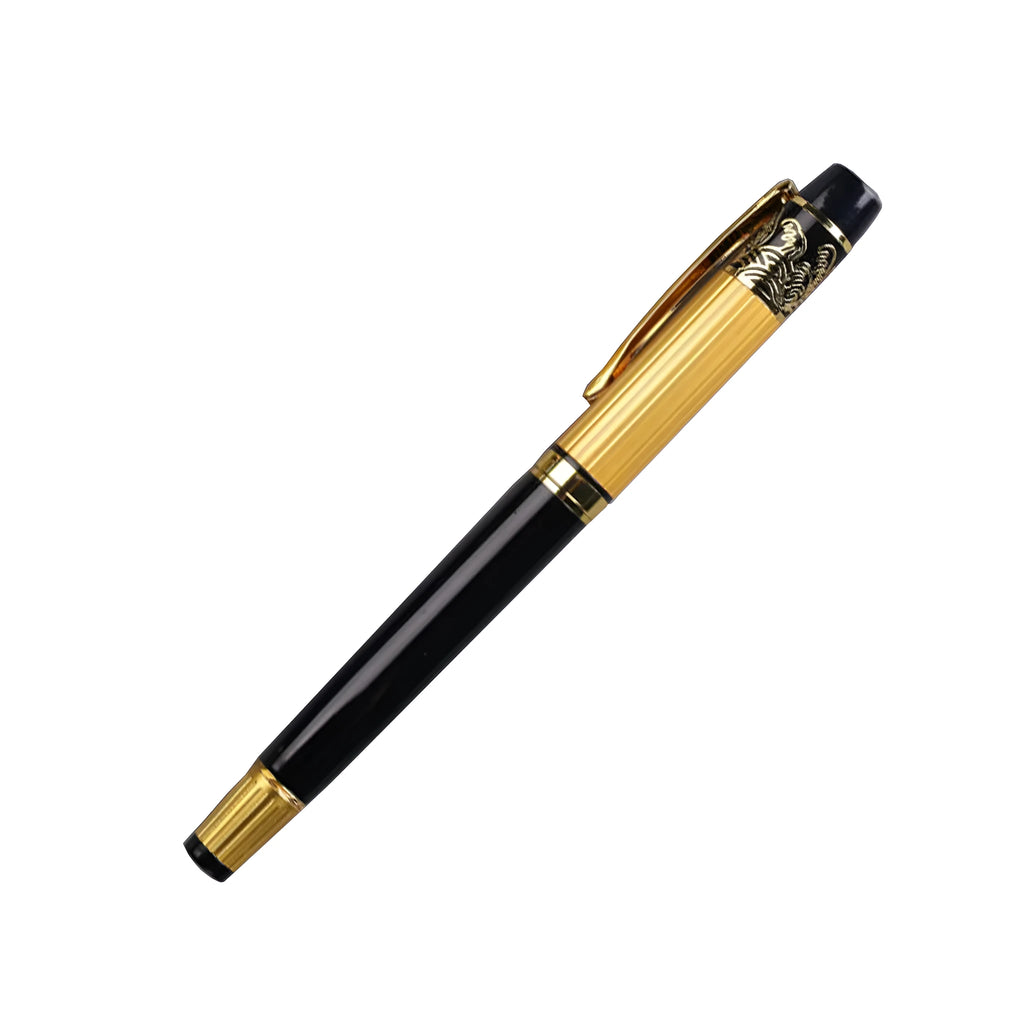 VITNAT metal ballpoint pen with hollow pattern design and black ink 0.5mm point