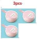 8 in 1 mandoline slicer with stainless steel blades, drain basket, container, and hand protector, blue or pink