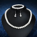 Classic Xiangbala bride wedding jewellery set of three pieces including ring necklace and earrings