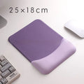 Square silica gel mouse pad with integrated wrister, cloth surface, 250x180mm dimensions