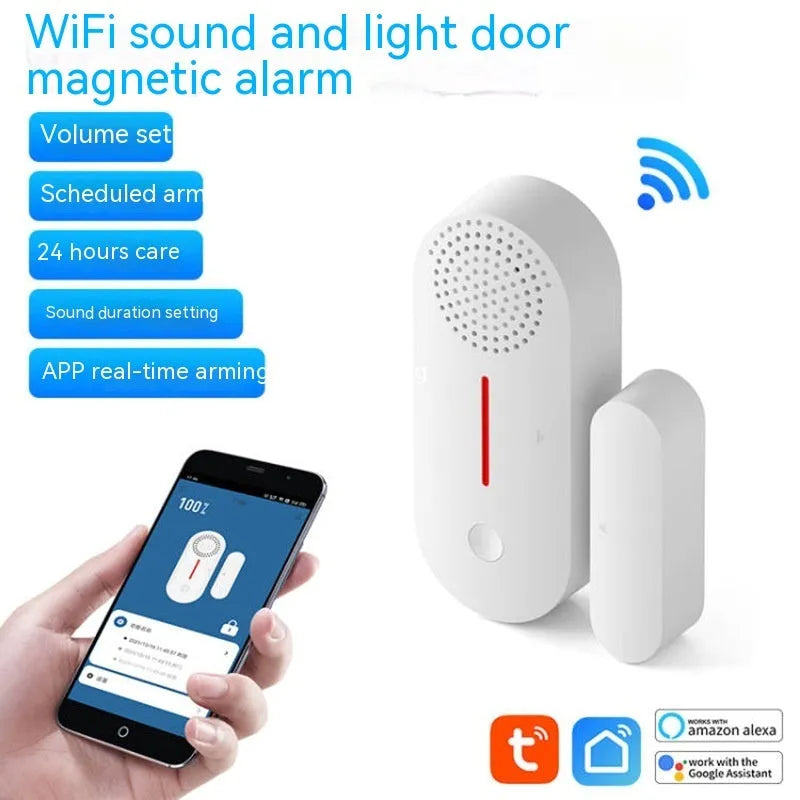 WiFi door magnetic sensor alarm for wireless window and door security