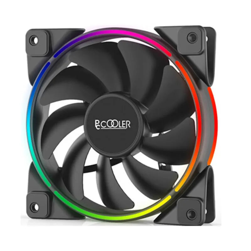 Three black 120mm RGB PC case fans with transparent blades and hydraulic bearings