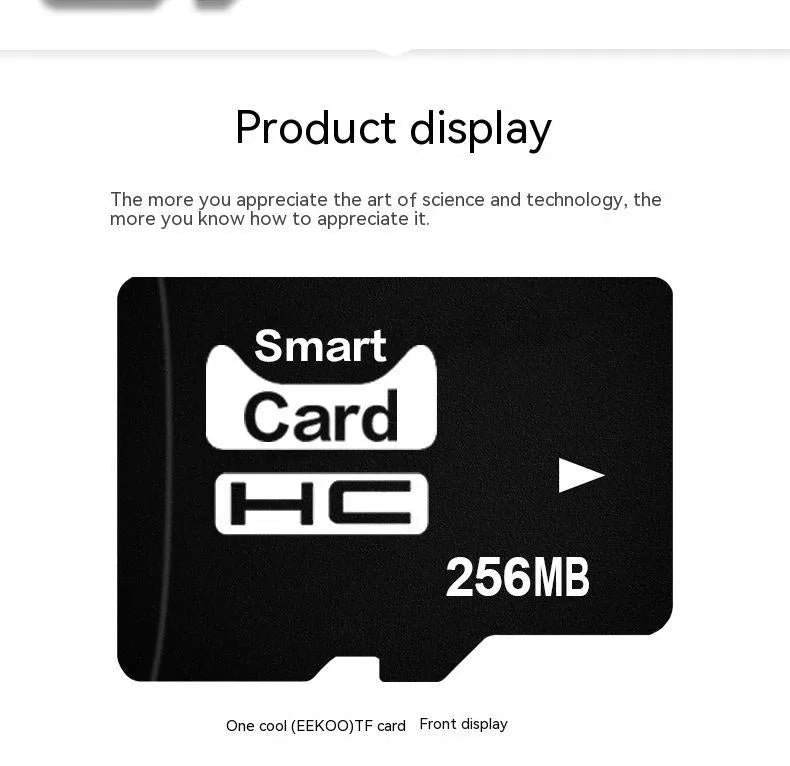 256MB TF format memory card with 11x15x1mm dimensions for portable devices