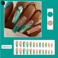 Ballet wave line detachable nail stickers with self-adhesive backing and jelly glue for application