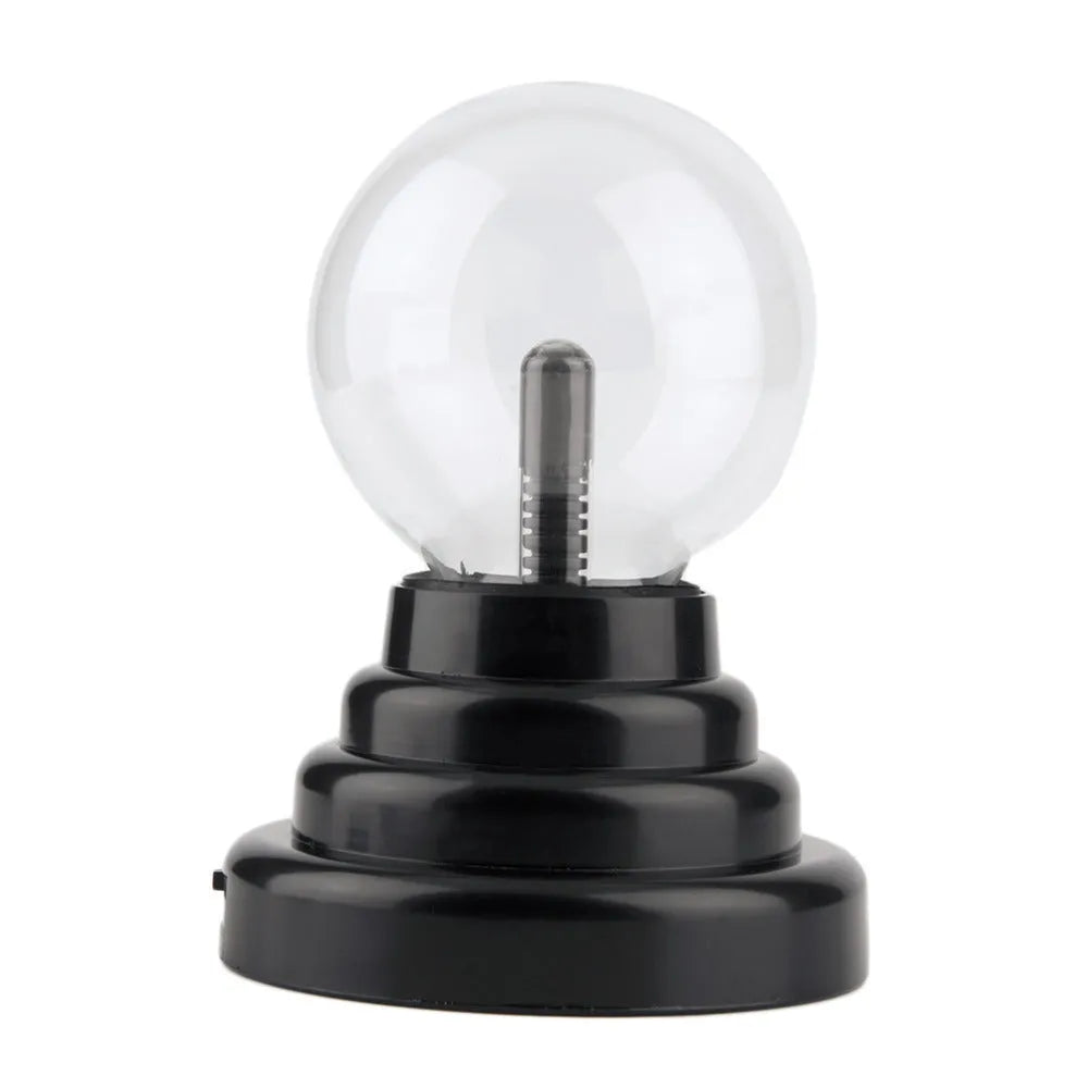 Colourful USB-powered magic ball light with 7.62cm glass sphere on ABS base