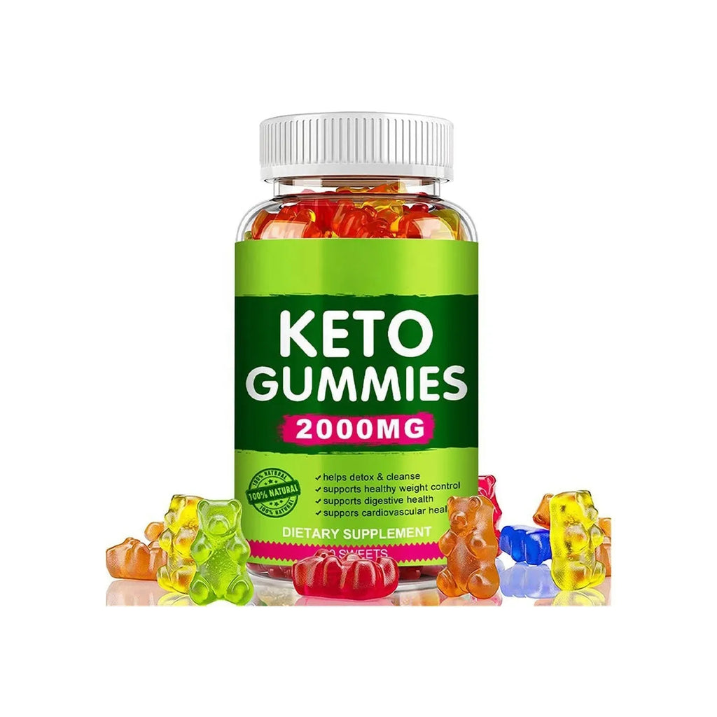 Bottle of 60 Keto BHB vinegar soft candy vitamin tablets with pectin formula