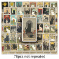 Creative Graffiti personalised 78 tarot card sticker set in cute style for waterproof luggage decoration