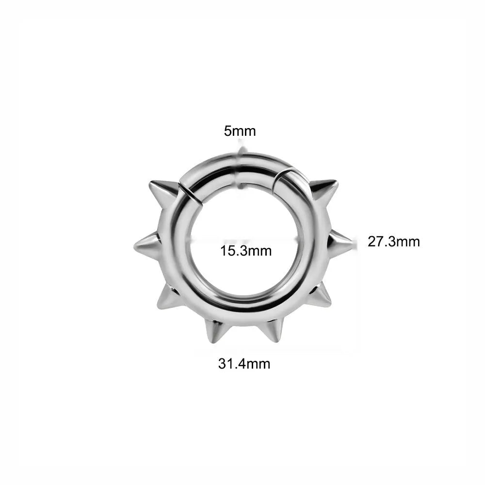 Copper magnetic ear extender set with geometric sharp cone and round design in eight style variations