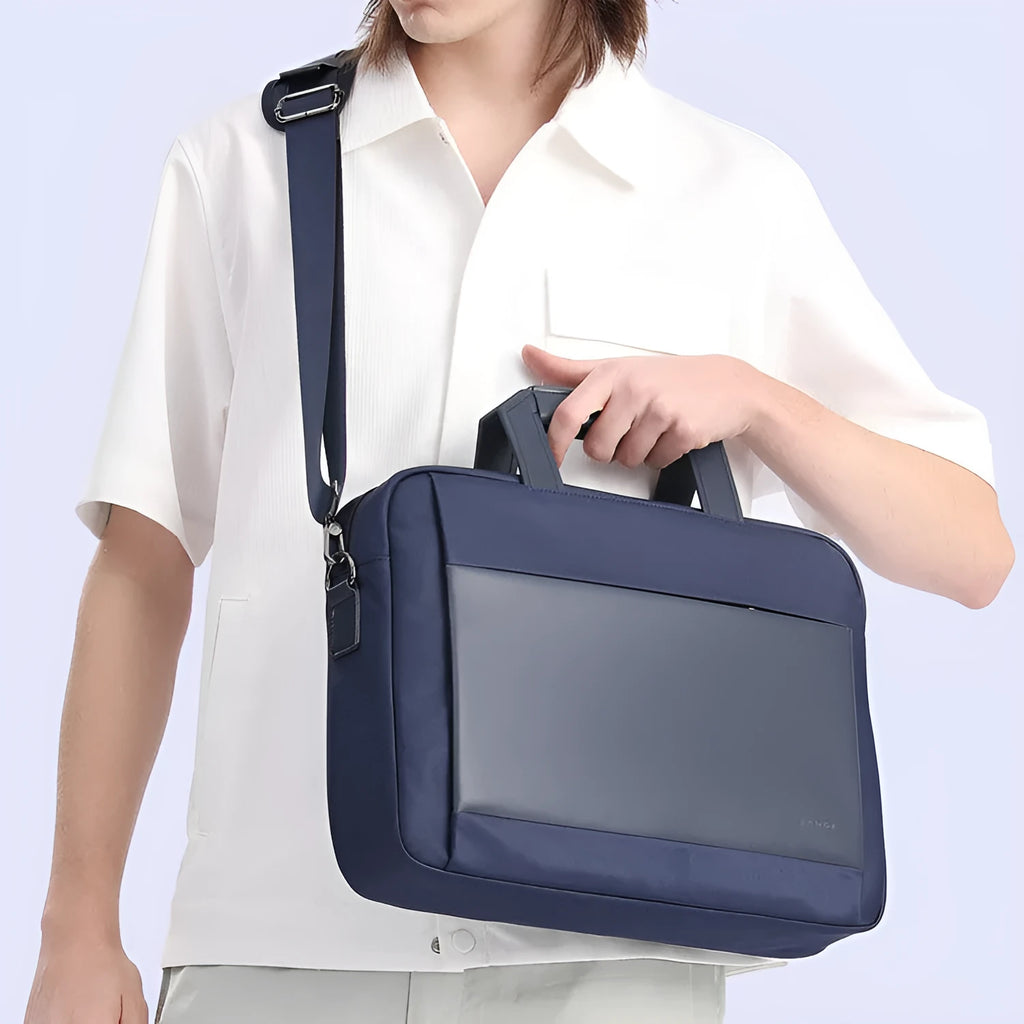 Large capacity Oxford cloth computer bag for 15 inch laptop, black solid colour