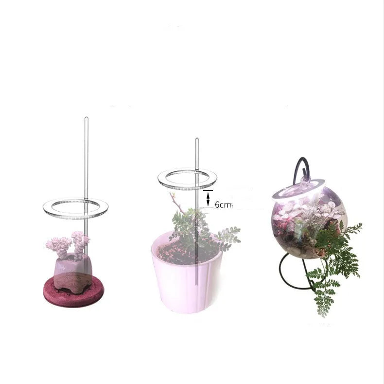 Transparent USB LED plant grow light with acrylic stick for indoor plants.