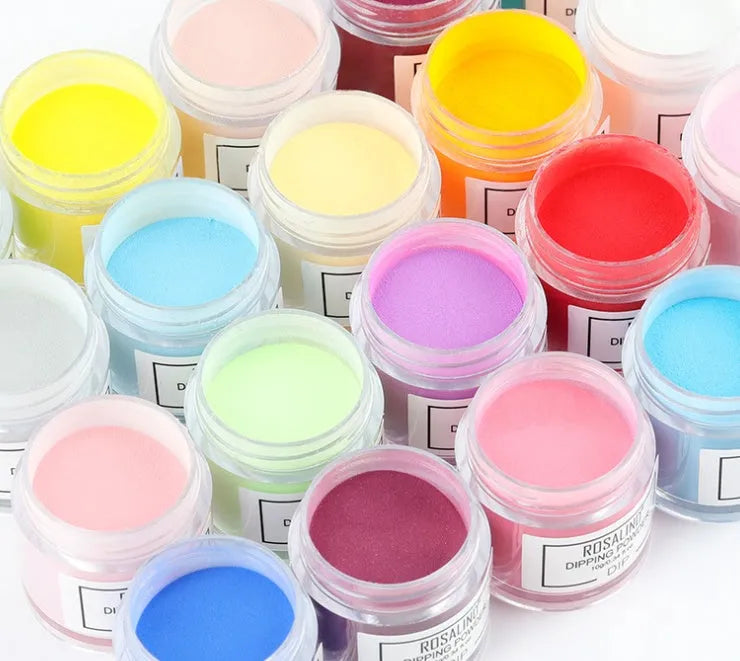 10ml nail polish powder bottle for natural nails with shade code label
