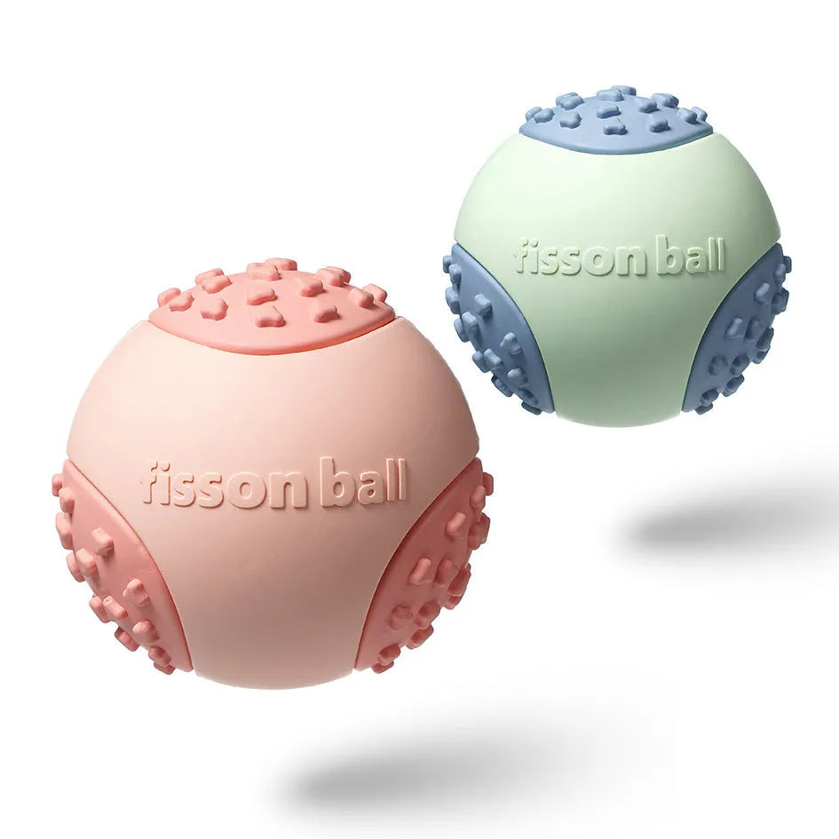 Green rolling ball dog toy for small medium dogs with 64mm diameter