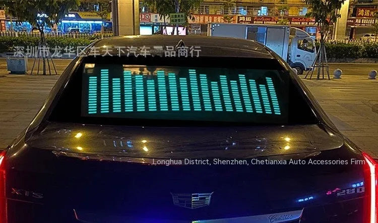 90cm by 25cm car voice control rhythm lamp with electroluminescent panel showing multiple light pattern displays