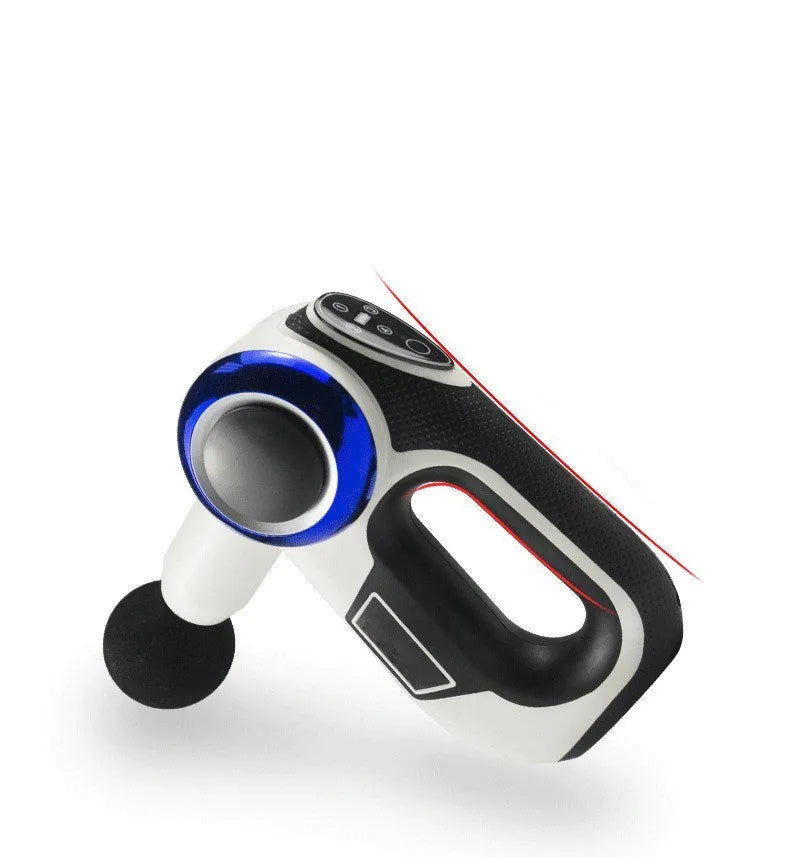 White full body vibration massager with 6 massage heads and touch screen control