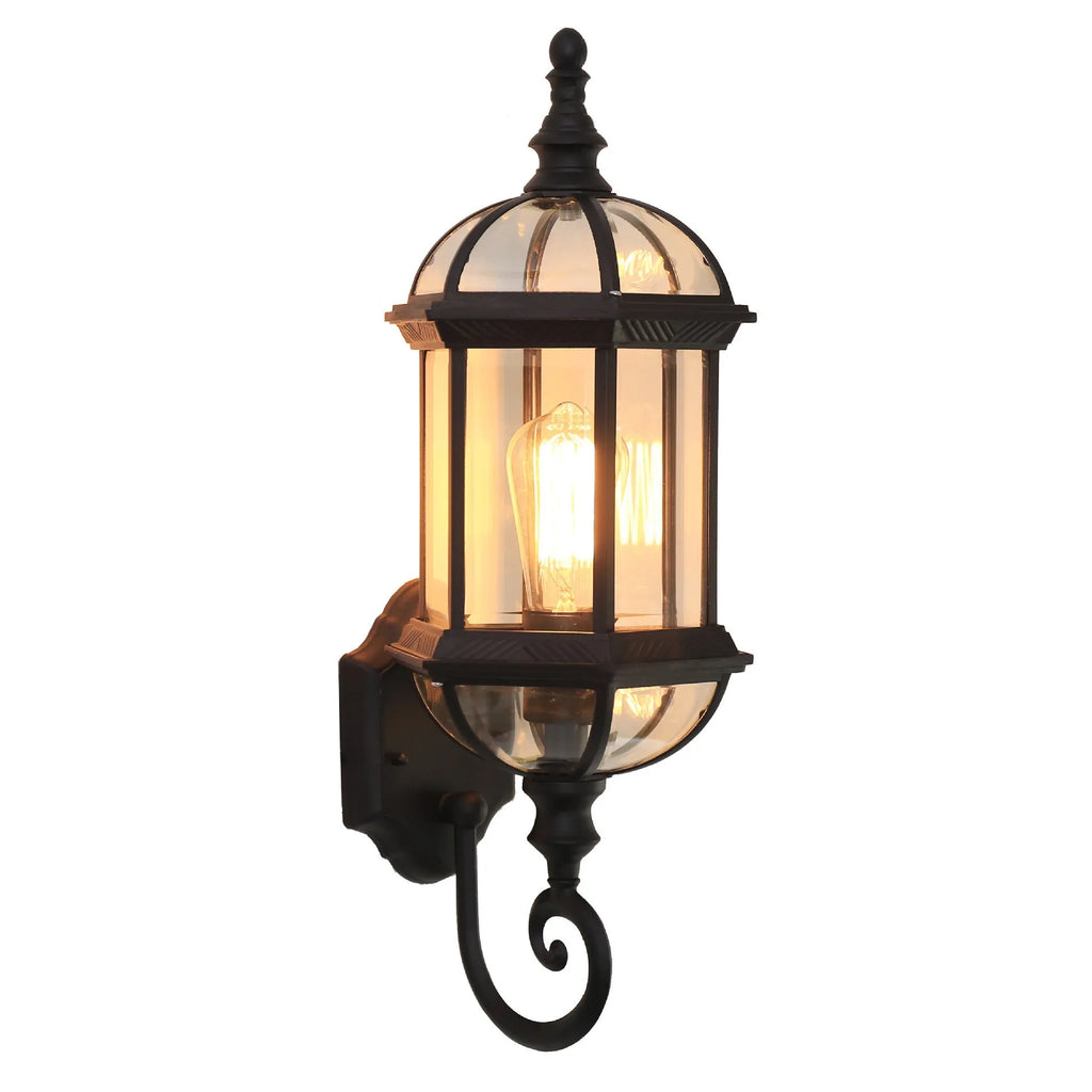 Gold aluminium three-layer eight-inch outdoor waterproof wall lamp for courtyard decoration