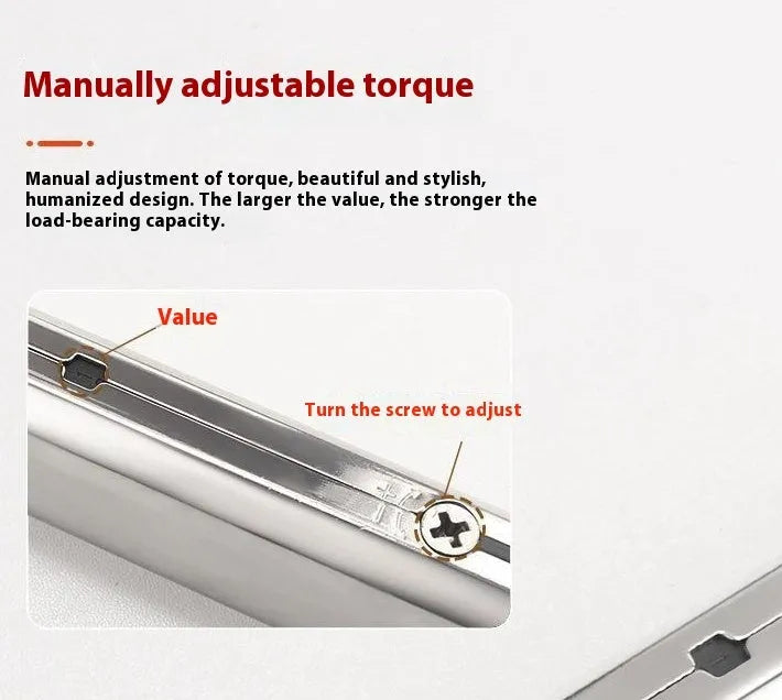 Cold rolled steel support rod with spring mechanism for tatami cabinet flap-up doors