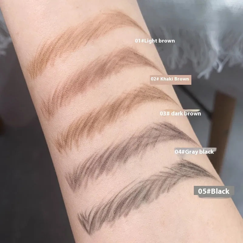 Gold chopsticks ultra-fine eyebrow pencil in five natural shades including brown, black and grey.