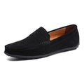 Men's suede leather casual loafers in plus sizes 38-47 with rubber soles and Gommino style
