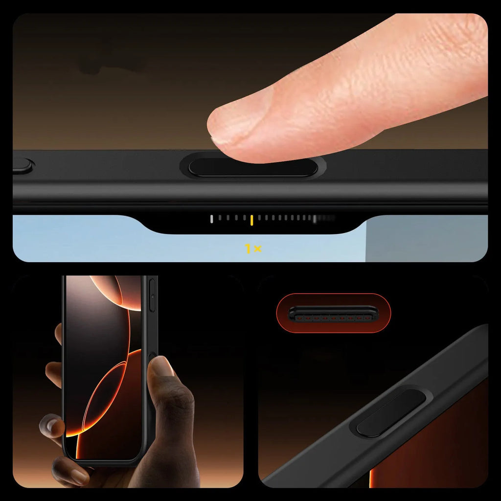 Transparent magnetic iPhone 16 case showing MagSafe compatibility and drop-resistant construction