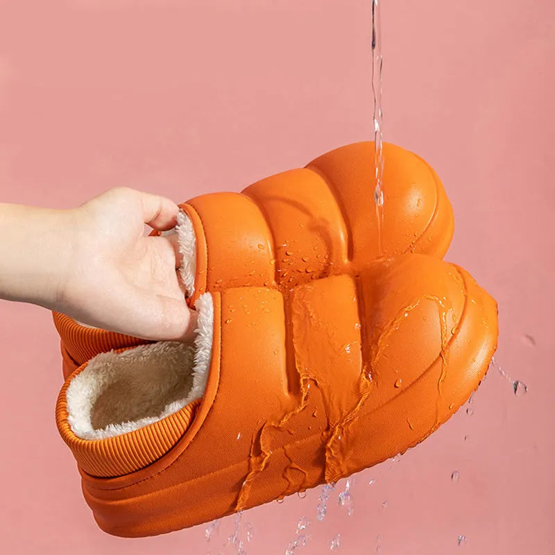 Waterproof EVA overshoe slippers with non-slip soles available in six colours