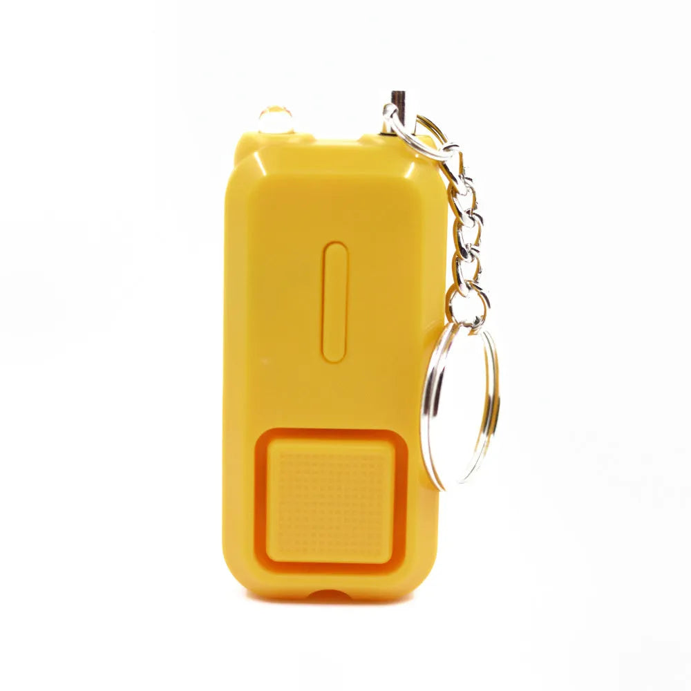 ZQ-202 personal safety alarm in pink colour showing compact keychain design for women's protection