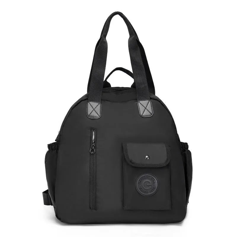 Large outdoor backpack in black, khaki, or green letters design with nylon construction