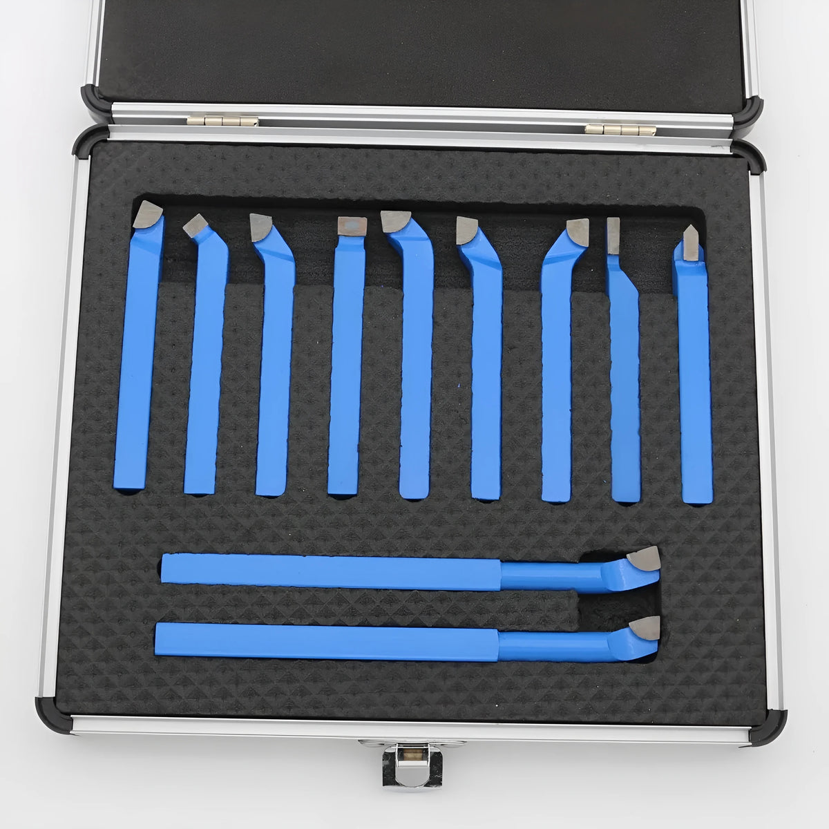 11pcs welding turning tool set in aluminium box with carbide tips for home micro lathe