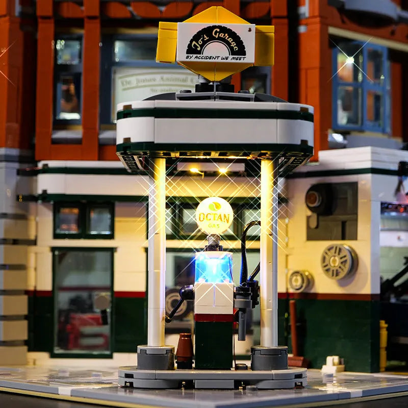 MOC modified LED lighting accessories kit for building brick models with plastic components