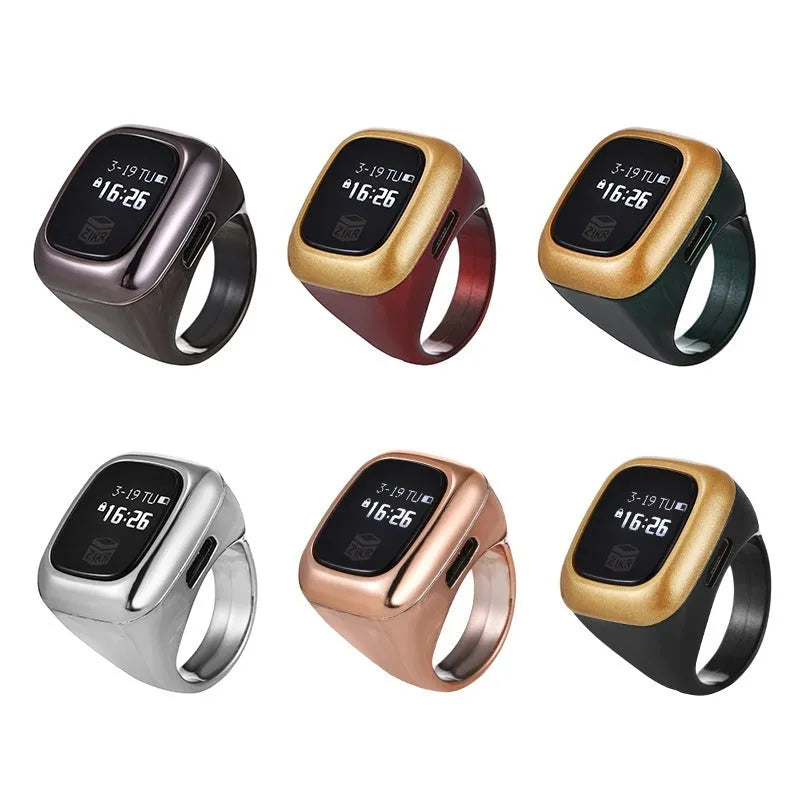 Al-fatiha Zikr electronic counter with digital display and multi-channel vibration reminder in various colours
