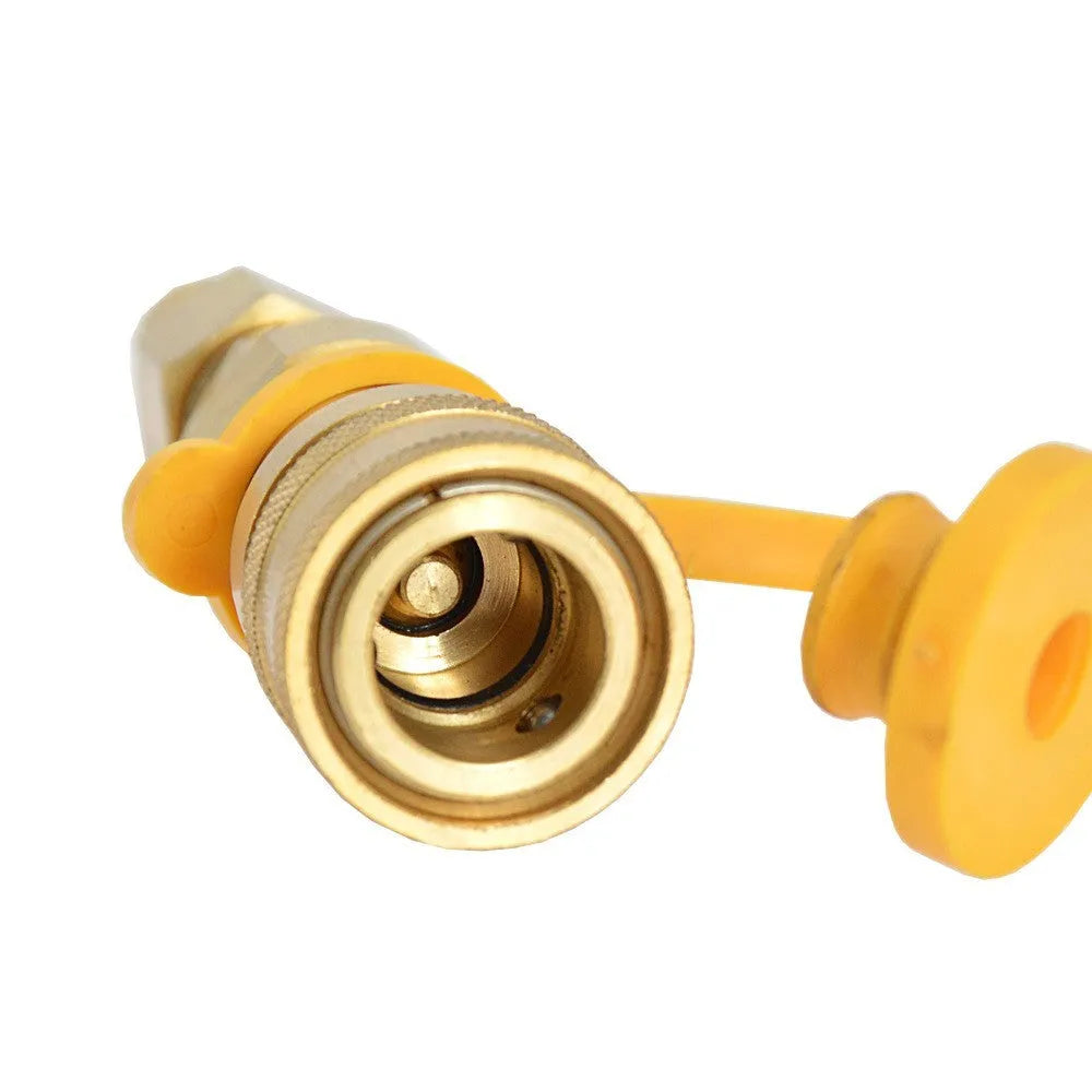 Brass gas propane conversion charging connector with 3/8 American standard thread
