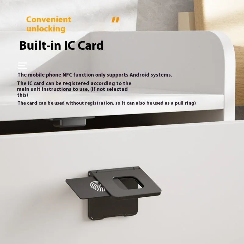 F079 punch free electronic drawer lock with removable card for drawers and wardrobes