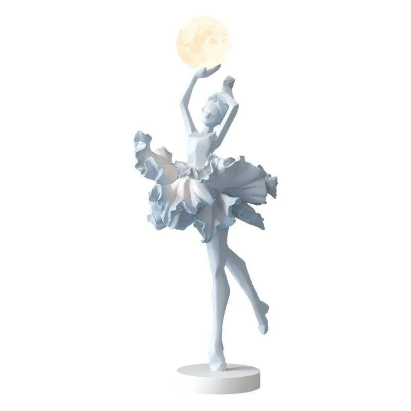 Art girl atmosphere modern USB night lamp in black gold, white, pink, or light blue colour.