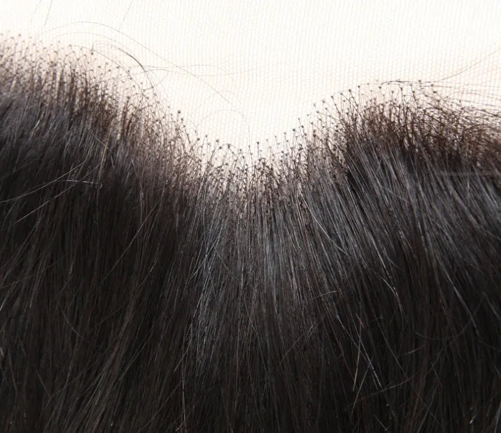 Real human hair wig block 4x13 inches body wave texture wefted hairpiece crown coverage