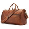 Genuine leather vintage-style crossbody bag for men in brown colour showing large capacity.