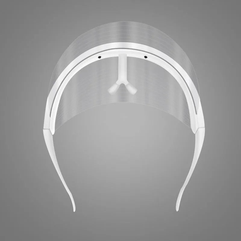 LED three-colour transparent beauty mask for home acne removing and skin whitening, packed size 18.5 x 20.5 x 14 cm