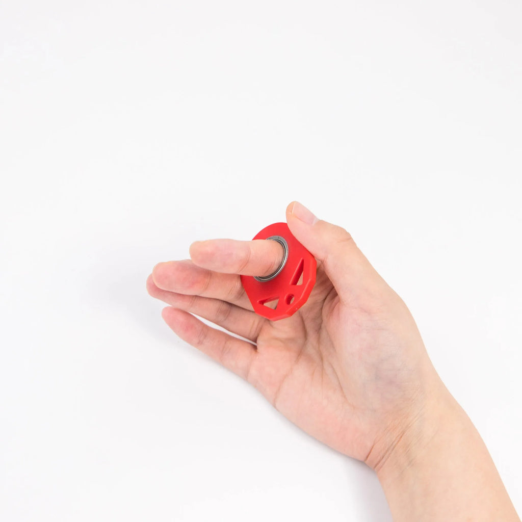 Luminous fidget spinner keychain with bottle opener, 5cm plastic and zinc alloy construction, white and blue options