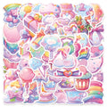 Fresh candy coloured waterproof stickers for hand account decoration measuring 4-7cm