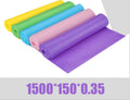 TPE strength training ribbons in multiple colours including blue, green, pink, purple, red, and yellow