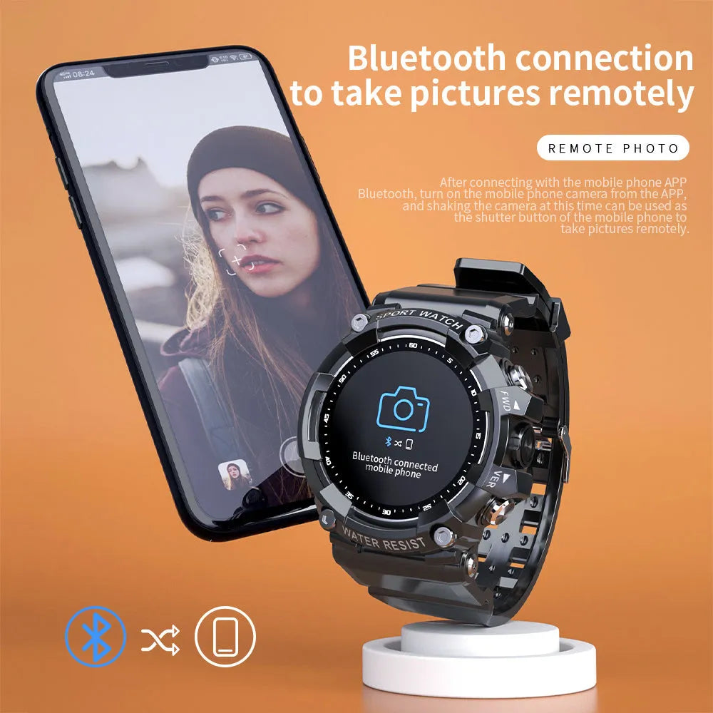 Black ATTACK 3 smart sports watch with round colour screen and TPU strap on a wrist.