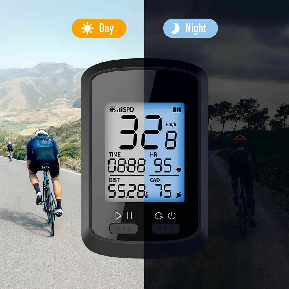 Black waterproof plastic bicycle stopwatch for cycling training and performance timing