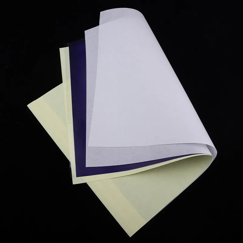 A4 tattoo transfer paper pack with transfer paste gel for hand-drawn or machine-converted stencils