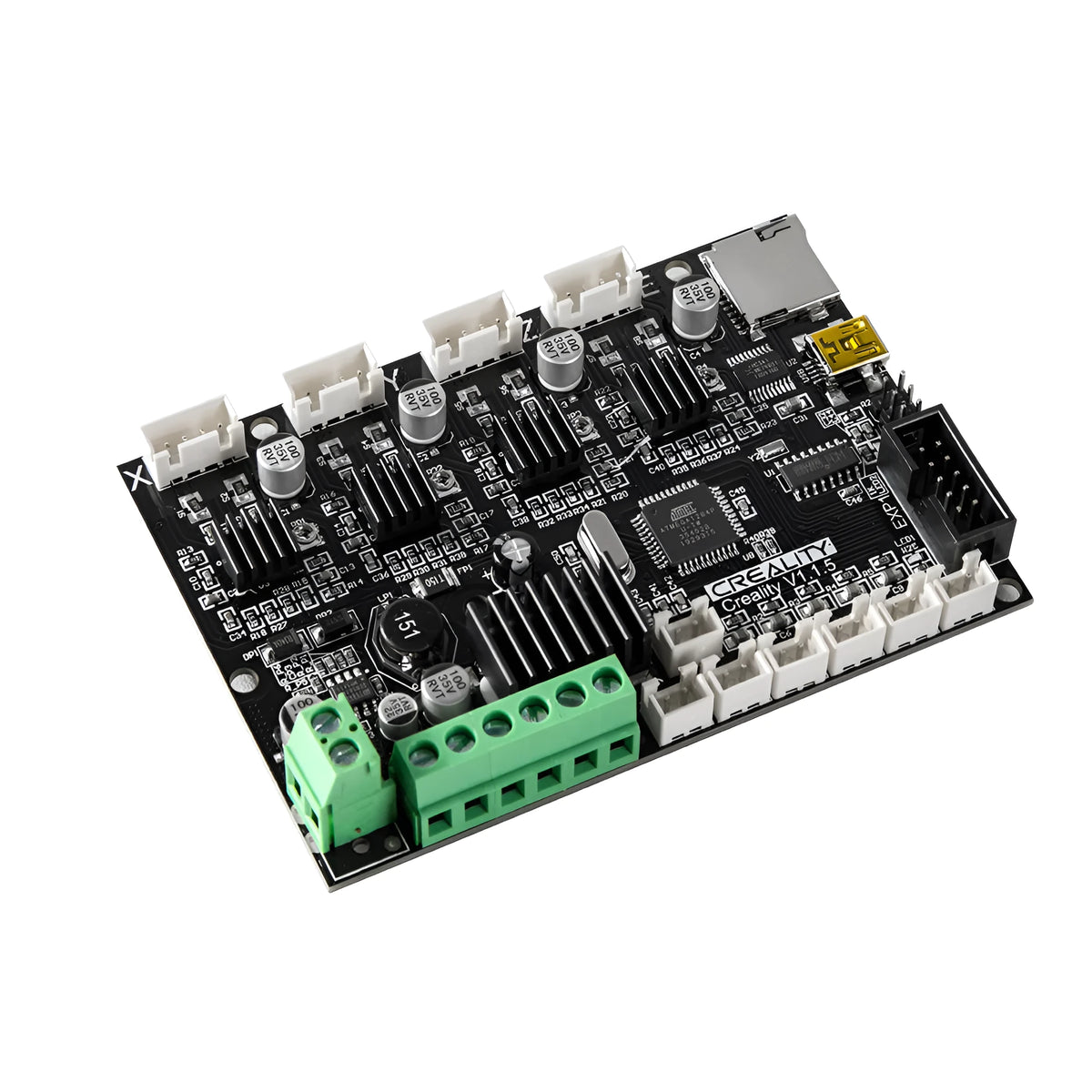 V.1.1.5 black 3D printer mute motherboard made of glass fibre, 70.38 x 101.06mm