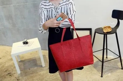 Polyester shoulder bag handbag 26x20cm in black and grey colours