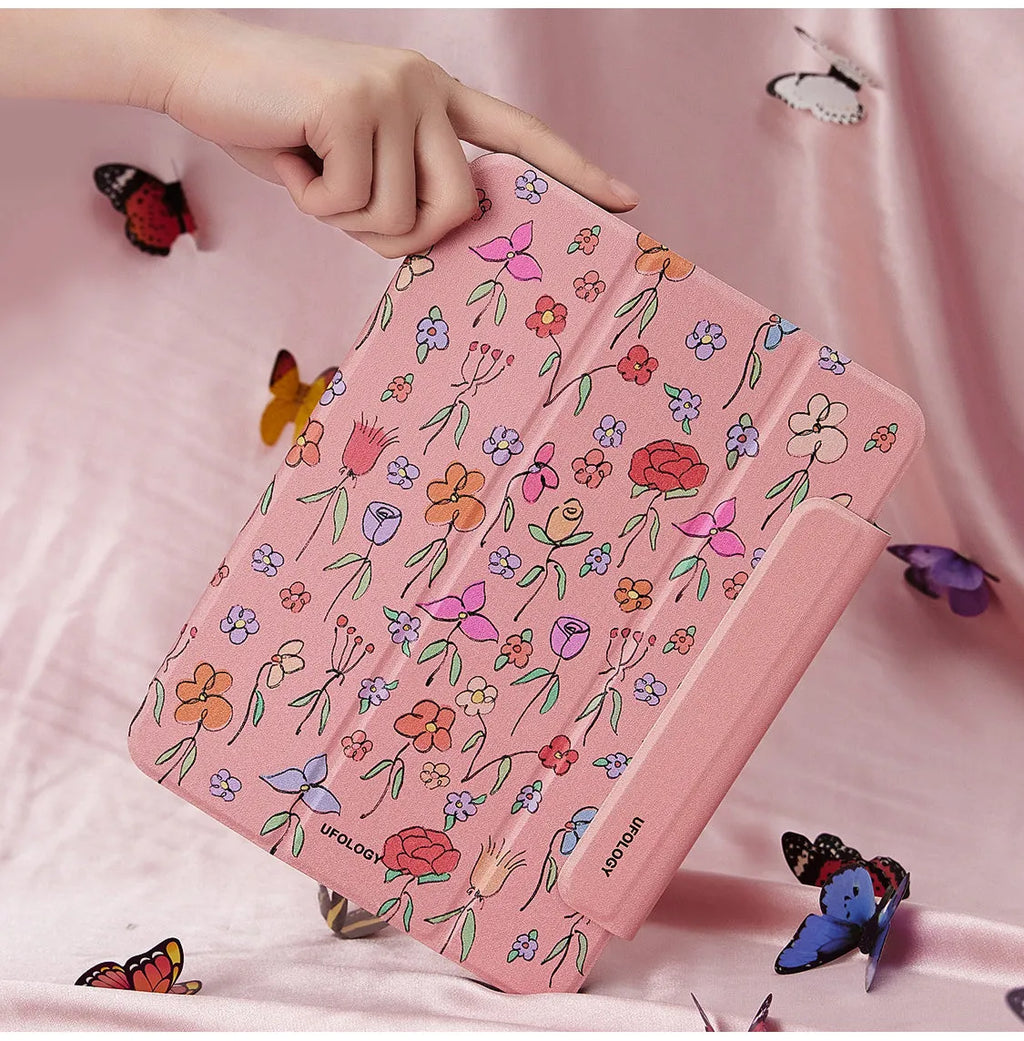 Magnetic suction flat protective shell for 10.9-inch iPad Air tablets showing polyurethane construction