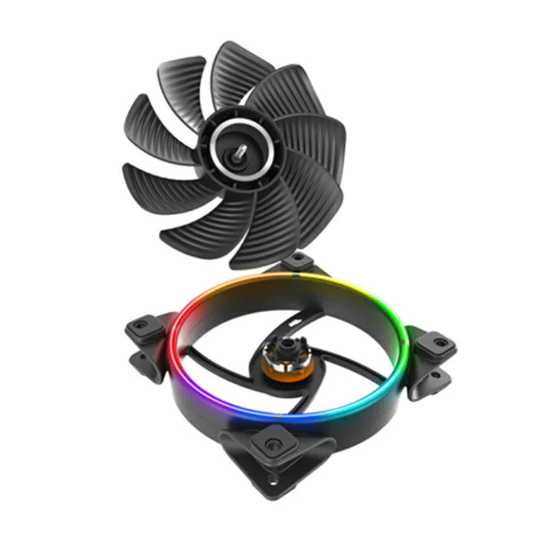Three black 120mm RGB PC case fans with transparent blades and hydraulic bearings