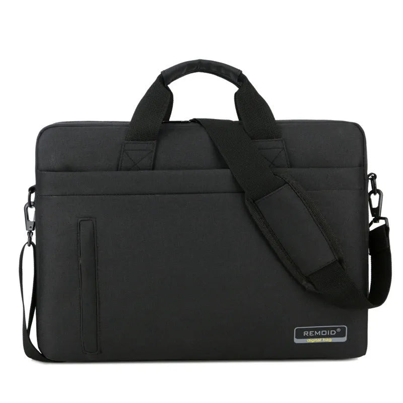 Nylon shoulder bag computer bag waterproof anti-theft in black for 15.6 inch laptop