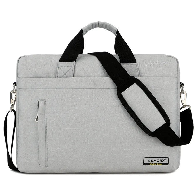Nylon shoulder bag computer bag waterproof anti-theft in black for 15.6 inch laptop